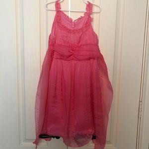 Bright pink chiffon party dress - worn once